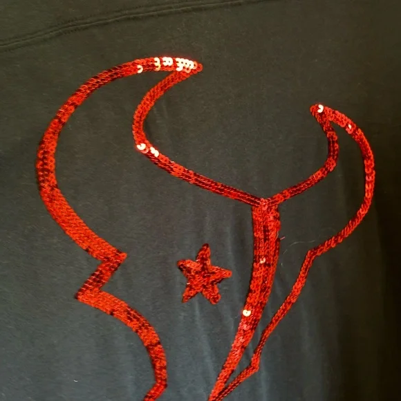 Victoria's Secret Pink NFL Houston Texans Sequin Tee - Picture 2 of 3